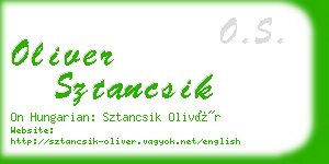 oliver sztancsik business card